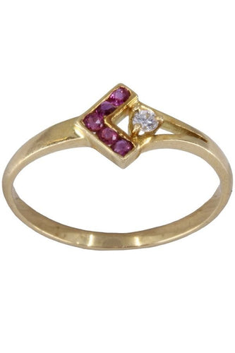 Bague 52 Bague moderne rubis et diamant 58 Facettes 085431