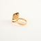 Bague Bague cocktail Citrine rectangle sertie sur or jaune 58 Facettes