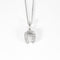 Collier Chaîne et pendentif fer à cheval en or blanc et diamants 58 Facettes B240747