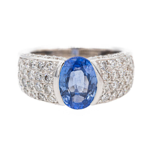 Bague 51 Bague Or blanc Saphir, Diamant 58 Facettes 3245016CN