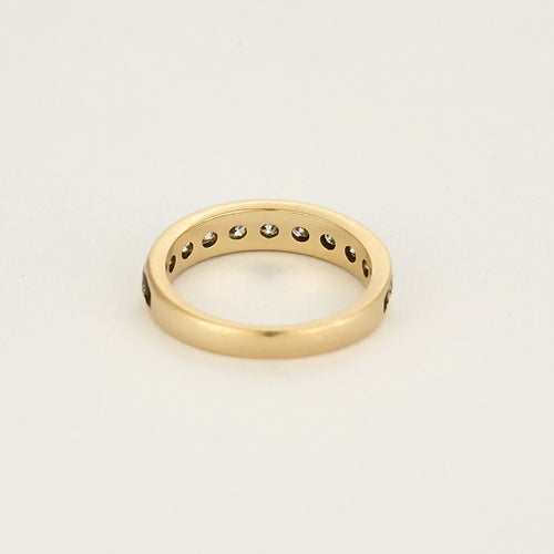 Bague 52 Alliance en or jaune et diamants 58 Facettes CRE0100X11