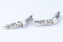 Boutons de manchette Boutons de manchette diamant en or blanc 18 carats 58 Facettes BM-77-90