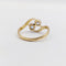 Bague 56 Bague toi et moi antique or 18k diamants et monture tourbillon (circa 1900) 58 Facettes A06310