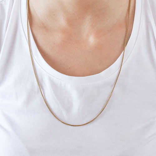 Collier Chaine or rose maille palmier 58 Facettes LP310/8