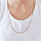 Collier Chaine or rose maille palmier 58 Facettes LP310/8