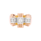 Bague 61 Bague « Tank » or rose, or blanc, diamants taille 8/8. 58 Facettes 34638