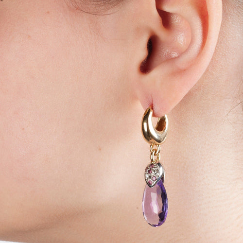 Boucles d'oreilles Boucles d’oreilles améthystes 58 Facettes