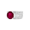 Bague 54 Bague tank platine, rubis et diamants. 58 Facettes 34687
