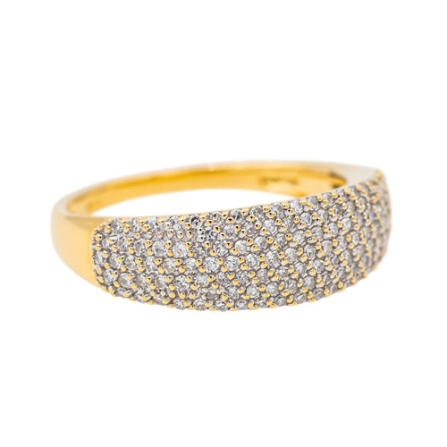 Bague Demi alliance Or jaune Diamant