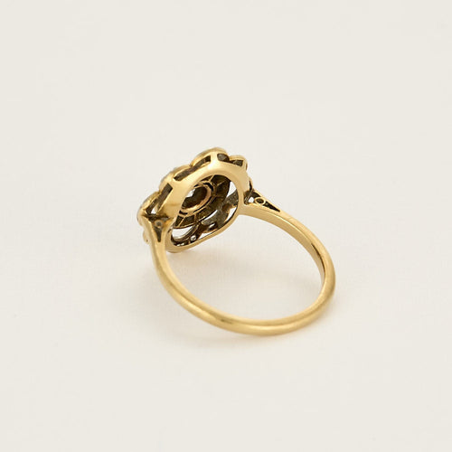 Bague 52,5 Bague en or blanc, or jaune, diamants et saphirs de synthèses calibrés 58 Facettes MON0490