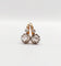 Boucles d'oreilles Dormeuses antiques en or rose 18k et diamants taille rose 58 Facettes A06338