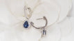 Boucles d'oreilles Boucles d'oreilles de luxe en or blanc, saphirs de Ceylan et diamants 58 Facettes 32078