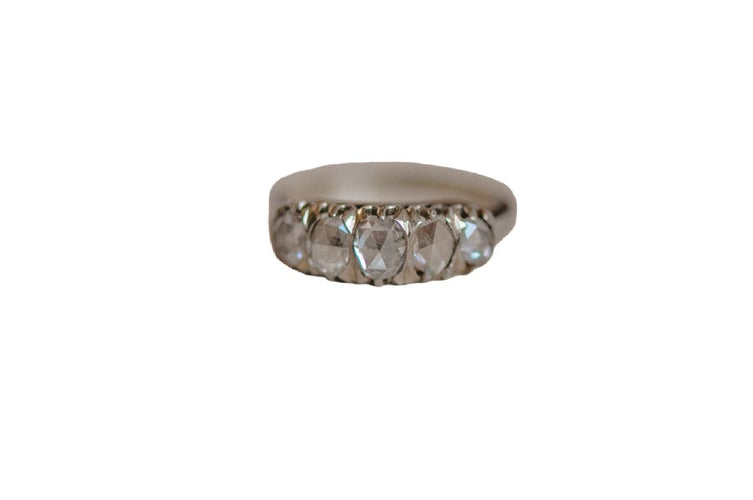 Bague 52 White gold Georgian diamond ring 58 Facettes 3