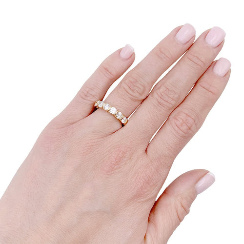 Bague 48 Alliance or jaune et diamants. 58 Facettes 32605