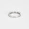 Bague 52 Demi-alliance platine et diamants 58 Facettes GU148