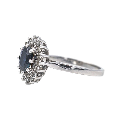Bague 51 Bague Pompadour  Or blanc Saphir, Diamant 58 Facettes 4036379CN