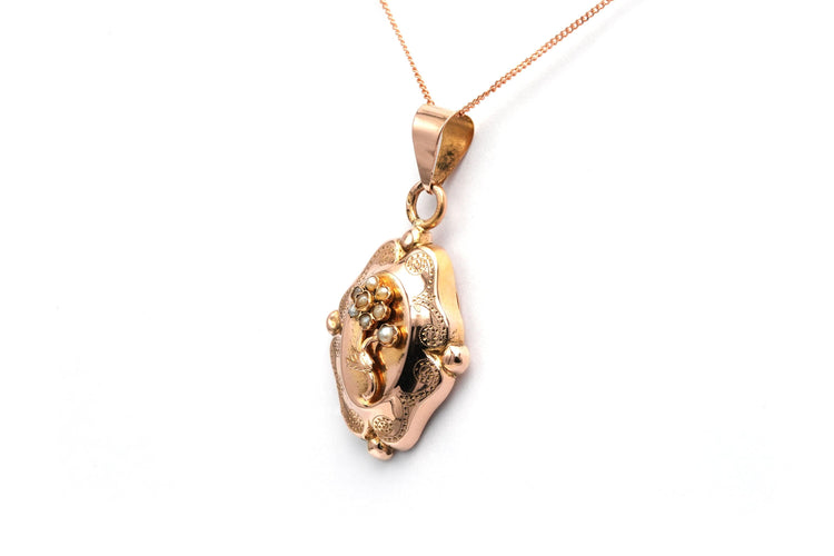 Pendentif Pendentif Napoléon III en or jaune 18 carats serti de perles 58 Facettes 22753