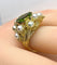 Bague 52 Bague coktail en or jaune 18 carats, péridot 3,98 ct et 9 perles 58 Facettes AB571