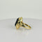Bague 58 Bague solitaire en or jaune, tourmaline verte ovale à facettes de 8 carats 58 Facettes 2511006