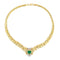Collier Collier Maille haricot Or jaune Emeraude, Diamant 58 Facettes 4013232CN
