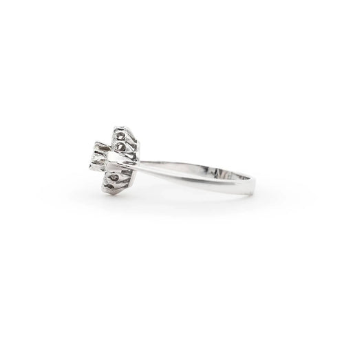 Bague Bague en or blanc en forme de losange sertie de diamants de 0,20 carat 58 Facettes 17362