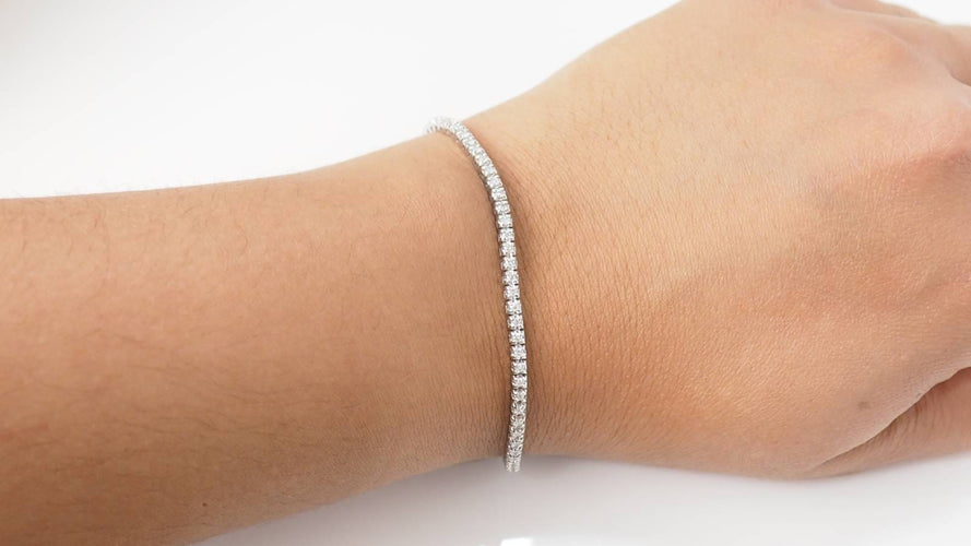 Bracelet Bracelet rivière en or blanc et diamants 1ct 58 Facettes 31344