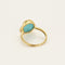 Bague 54 GUERIN - Bague ALISMA or jaune, cabochon turquoise 58 Facettes LP1505/