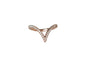 Bague 52 Bague V en or rose et diamants 58 Facettes
