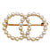 Broche Broche antique or jaune cercles infini et perles 58 Facettes A05616