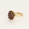 Bague 53 Bague marguerite en or jaune et grenats 58 Facettes LEN12163