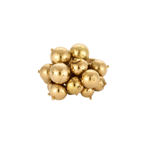 Bague 50.5 Bague en or jaune et perles d'or 58 Facettes CHAL0200