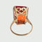 Bague SORTIJA RETRO EPOCA 1940 de ORO 18 kts con ESPINELA ROJA 58 Facettes Q877A