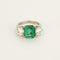 Bague 50 Bague trilogie bicolore émeraude diamants brillants 58 Facettes