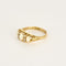 Bague 58 Bague type jarretière en or jaune, opales et diamants roses 58 Facettes MAR0975