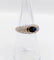Bague jonc vintage or jaune 18k saphir naturel et pavé de diamant