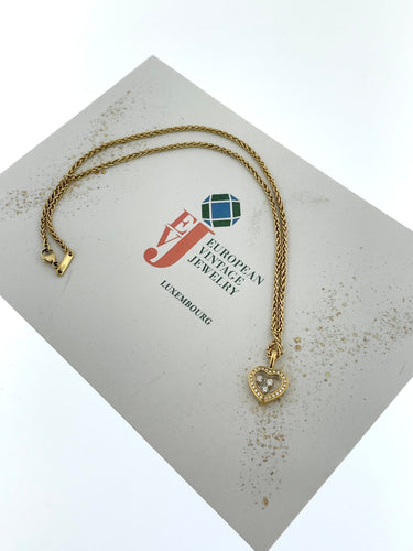 Collier Chopard, collier pendentif cœur Happy Diamond en or jaune 58 Facettes