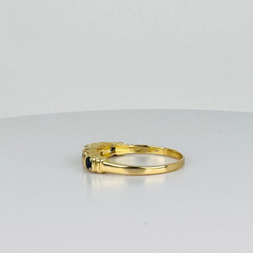 Bague Bague vintage avec saphirs bleus et diamants 58 Facettes 2505010