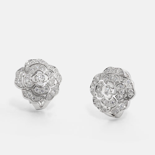 Boucles d'oreilles CHANEL  - Boucles d'oreilles Bouton de Camélia 58 Facettes