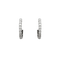 Boucles d'oreilles Paire de petites créoles en or blanc, diamants. 58 Facettes 34102