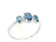Bague 54 Bague en or blanc avec diamants et topaze 58 Facettes 2327