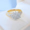 Bague 56.5 Bague fleur contemporaine Diamants Or 2 tons 18K 58 Facettes 1758
