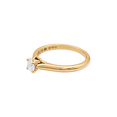 Bague 53 Solitaire Cartier,"1895", or jaune, diamant. 58 Facettes 34770