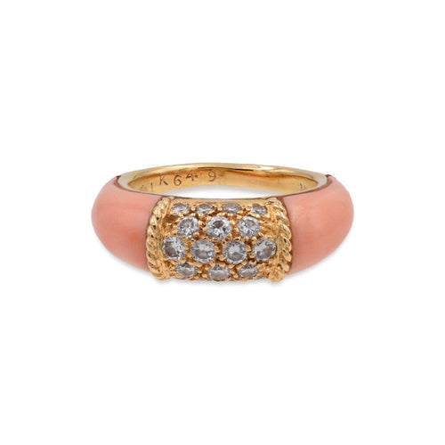 Bague 51 VAN CLEEF & ARPELS - BAGUE PHILIPPINE CORAIL DIAMANTS 58 Facettes