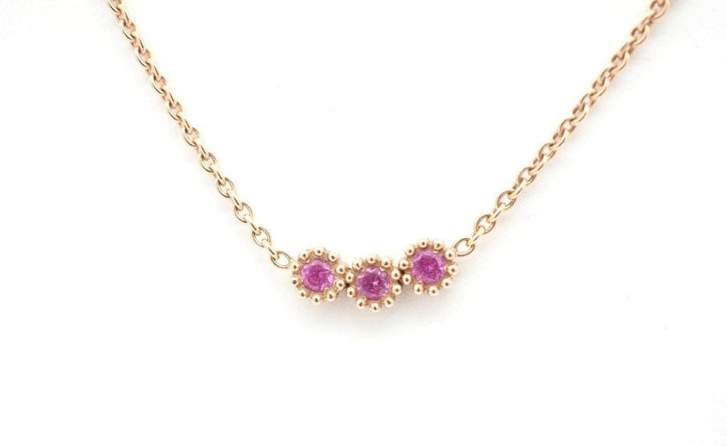 Collier Collier mimirose Dior Or rose 750 Rubis 58 Facettes