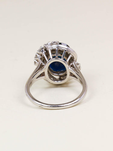 Bague 56 MAUBOUSSIN Bague saphir 6 carats entourage diamant 58 Facettes 1209.1