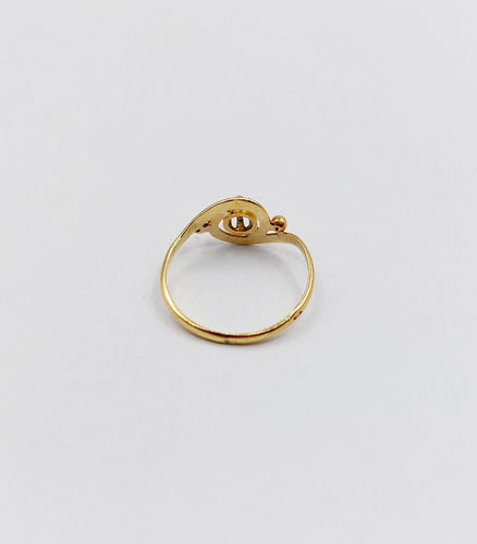 Bague 41 MINI bague antique or perle et monture tourbillon (circa 1900) 58 Facettes A06300