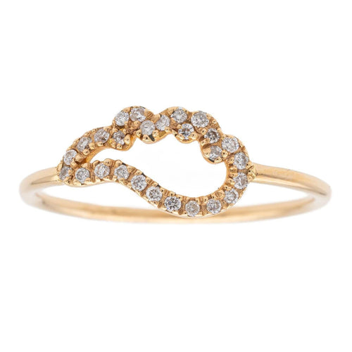 Bague 53 Bague Aile d'ange Or rose Diamant 58 Facettes 579297RV