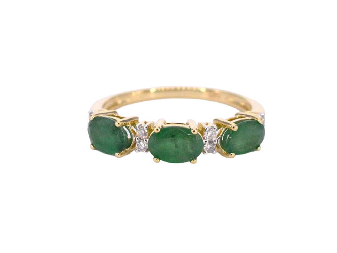 Bague Bague en or avec diamants et émeraude 58 Facettes 2127