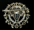 Pendentif Broche/Pendentif Art Déco en platine serti de 2,80 carats de diamants et saphirs 58 Facettes