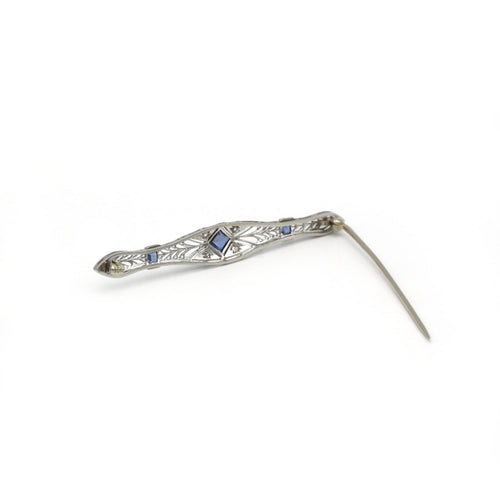 Broche Broche - Or, Platine, Diamants & Saphirs 58 Facettes 250273R